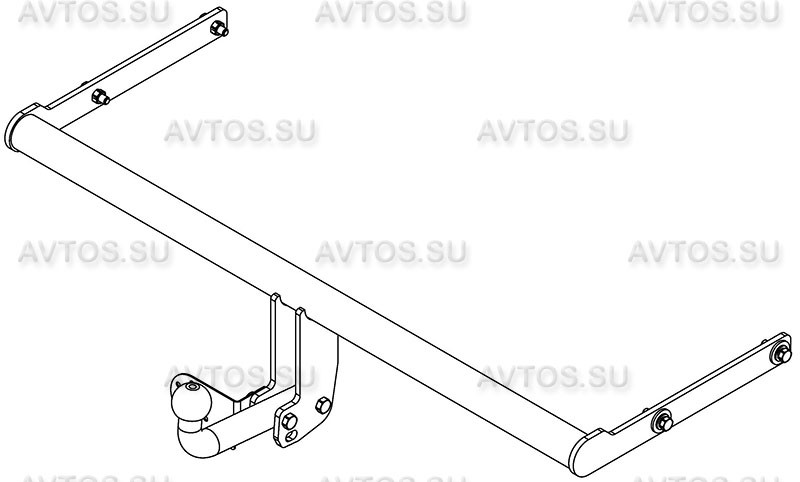 Фаркоп AvtoS для Volkswagen Polo седан 2009г.-по н.в. (с электрикой)